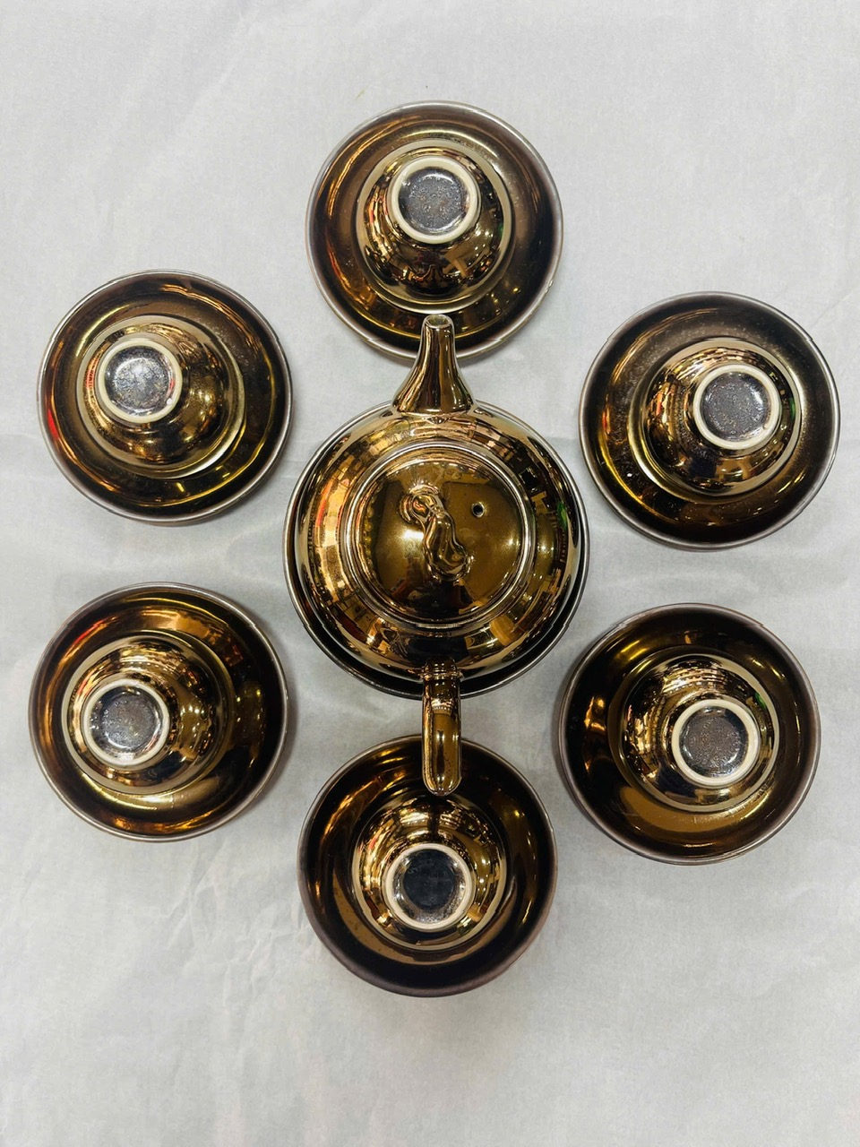 Bộ ấm chén men Hoàng Kim Sa 02